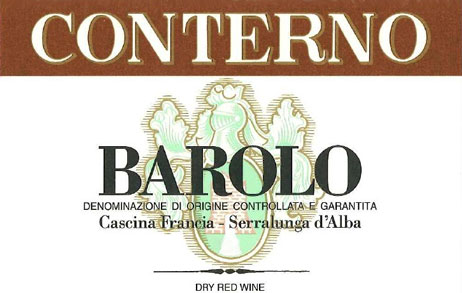 (image for) Giacomo Conterno BAROLO FRANCIA 2017 (Ex Oc 6 Single bottle price)